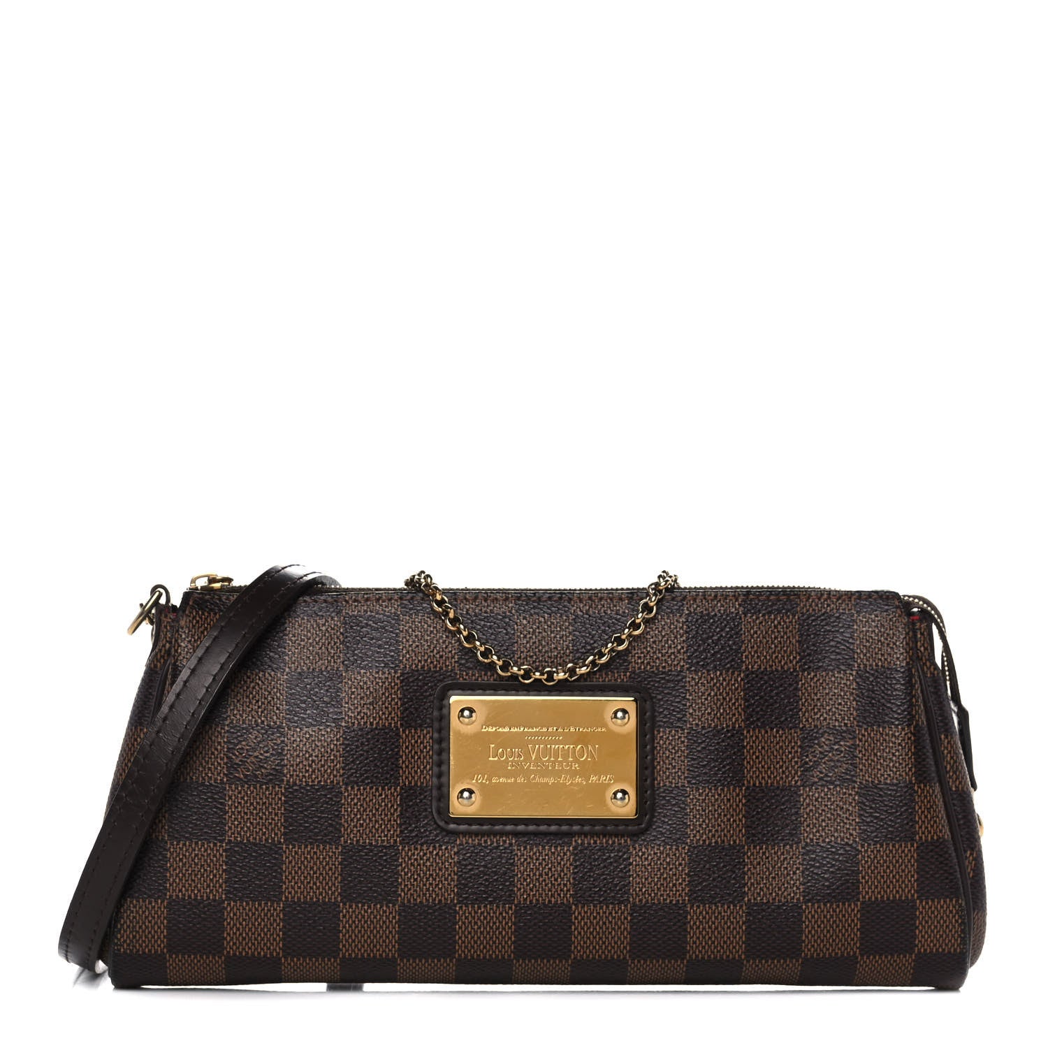 Louis Vuitton Damier Ebene Eva Clutch 1 of 13