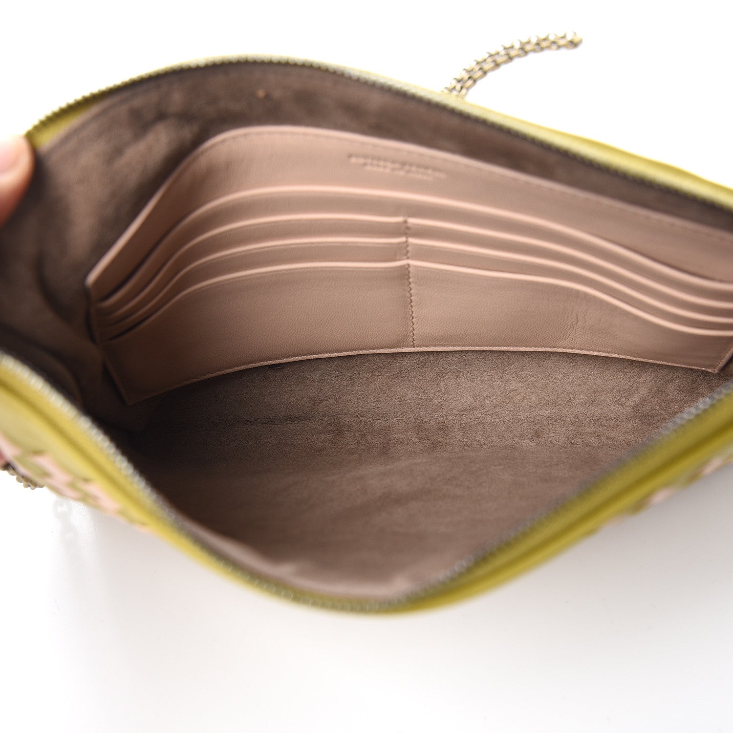 Bottega Veneta Nappa Intrecciato Wallet Chain Chamomile 5 of 9