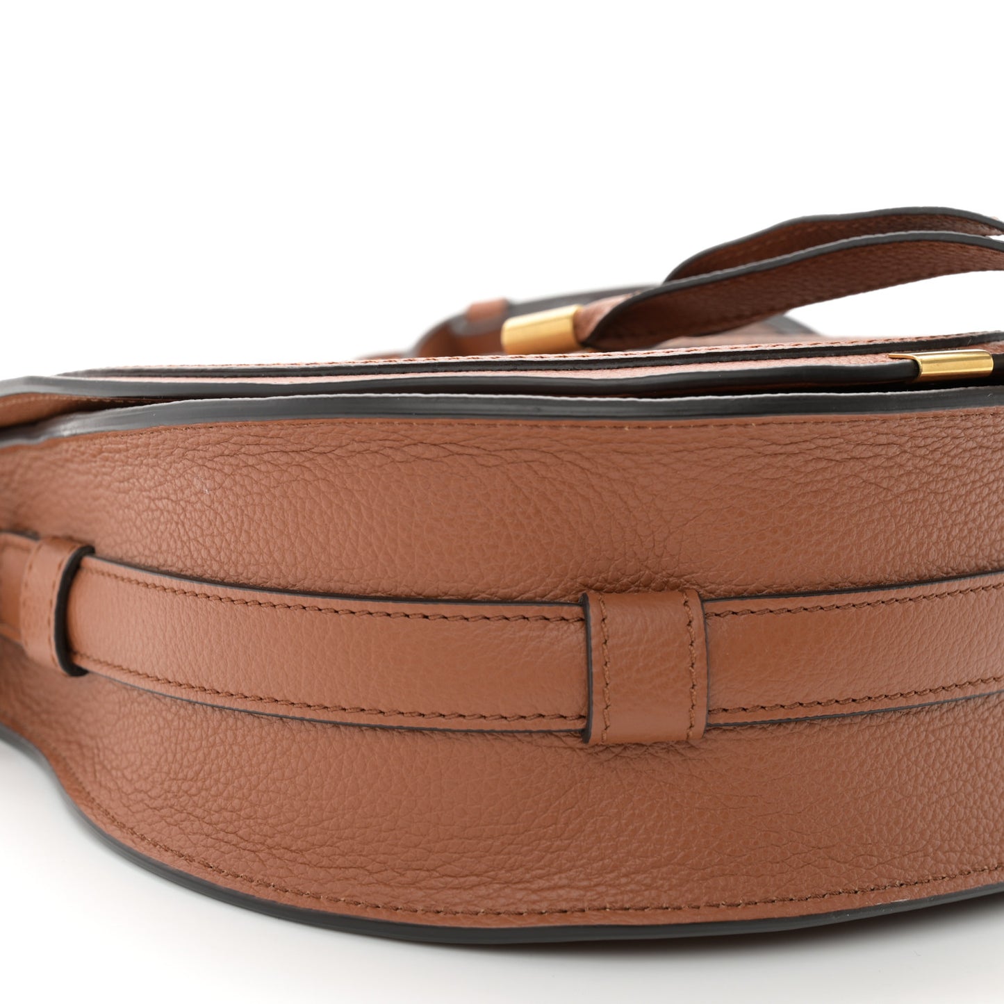 Calfskin Medium Marcie Round Crossbody Bag Tan