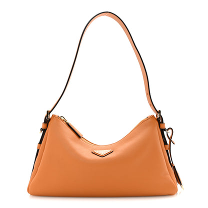 Prada Soft Calfskin Medium Aimee Shoulder Bag Amber 1 of 9