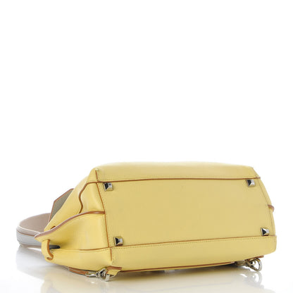 MCM Pebbled Calfskin Medium Milla Backpack Custard Yellow 5 of 22