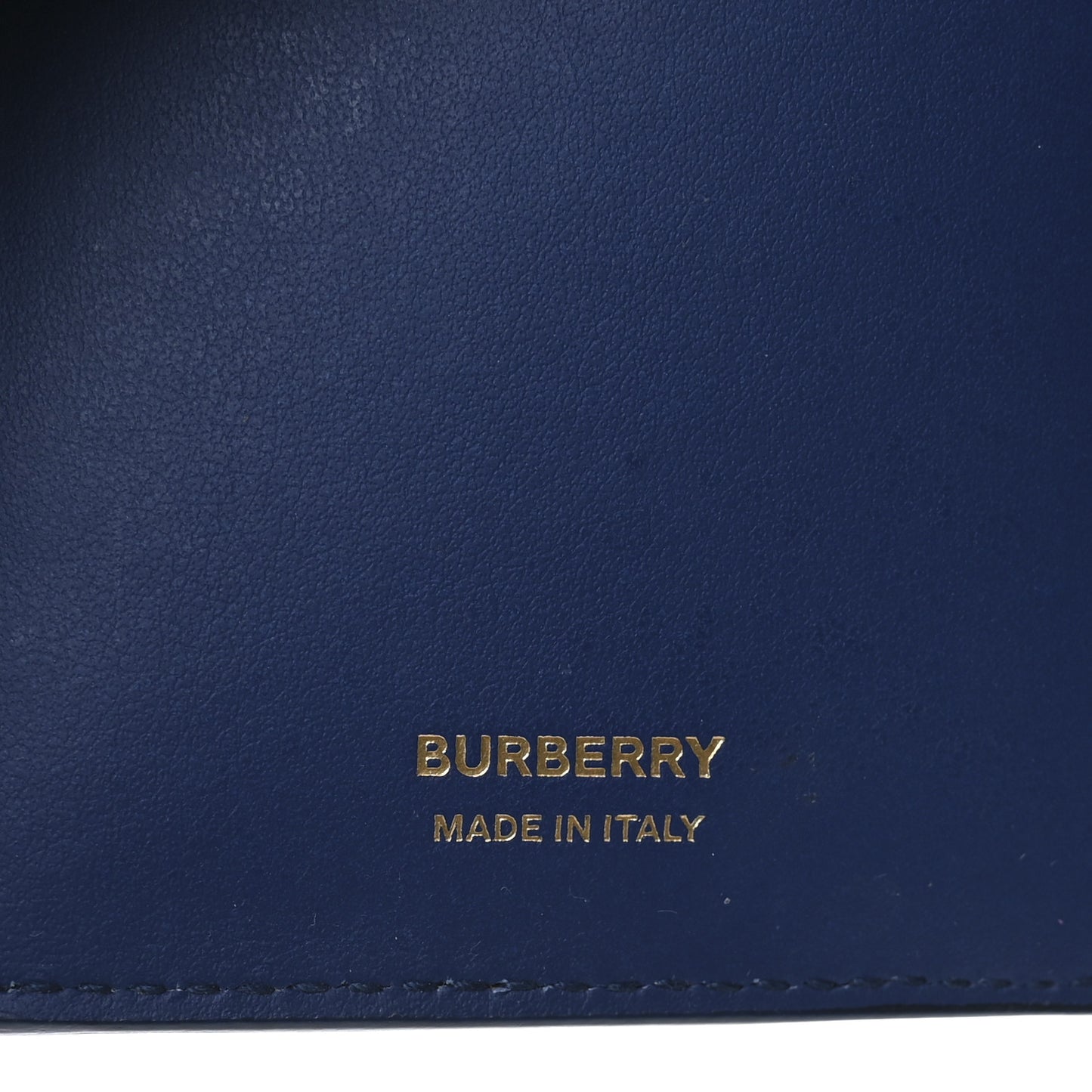 Grained Calfskin TB Compact Wallet Rich Navy