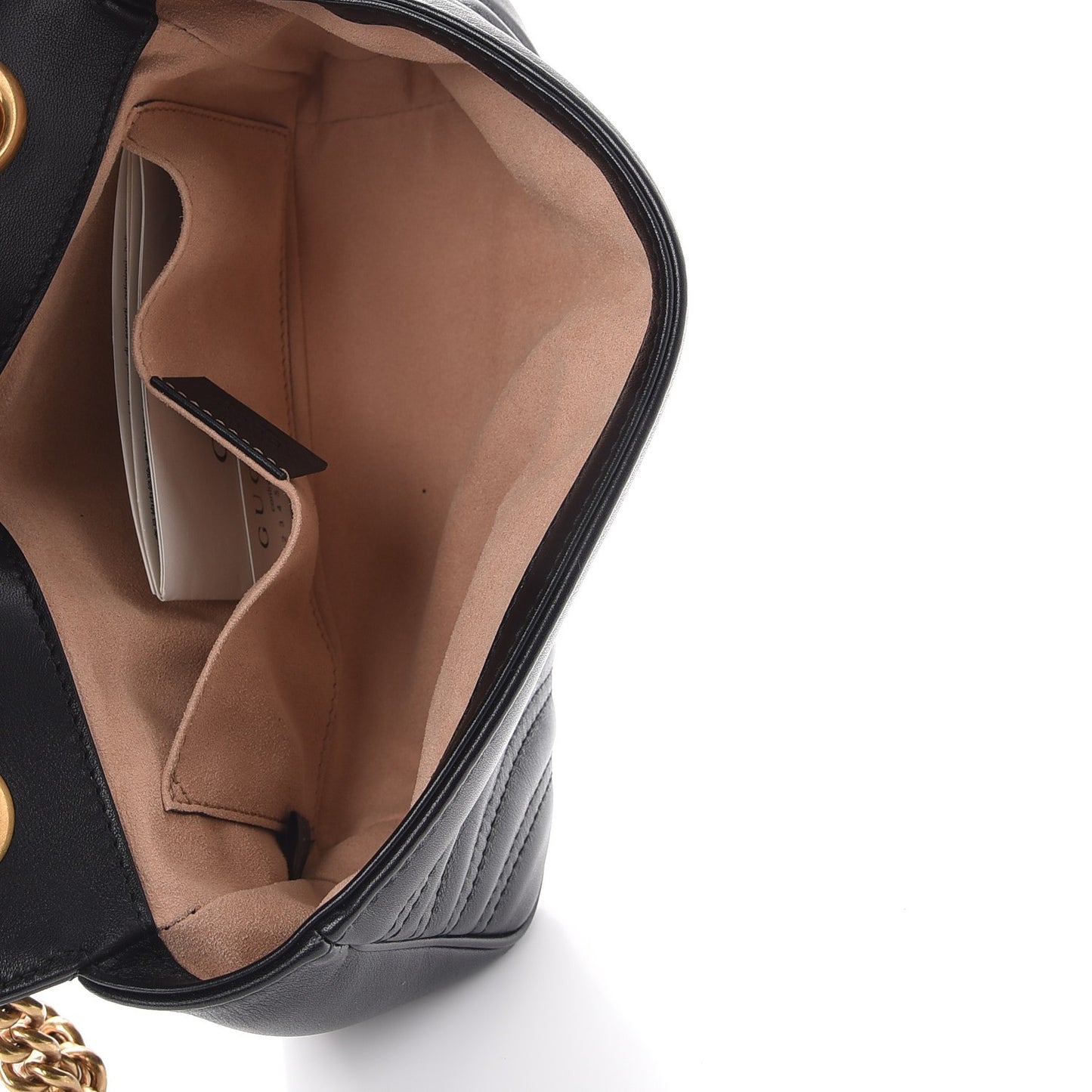 Calfskin Matelasse Mini GG Marmont Shoulder Bag Black