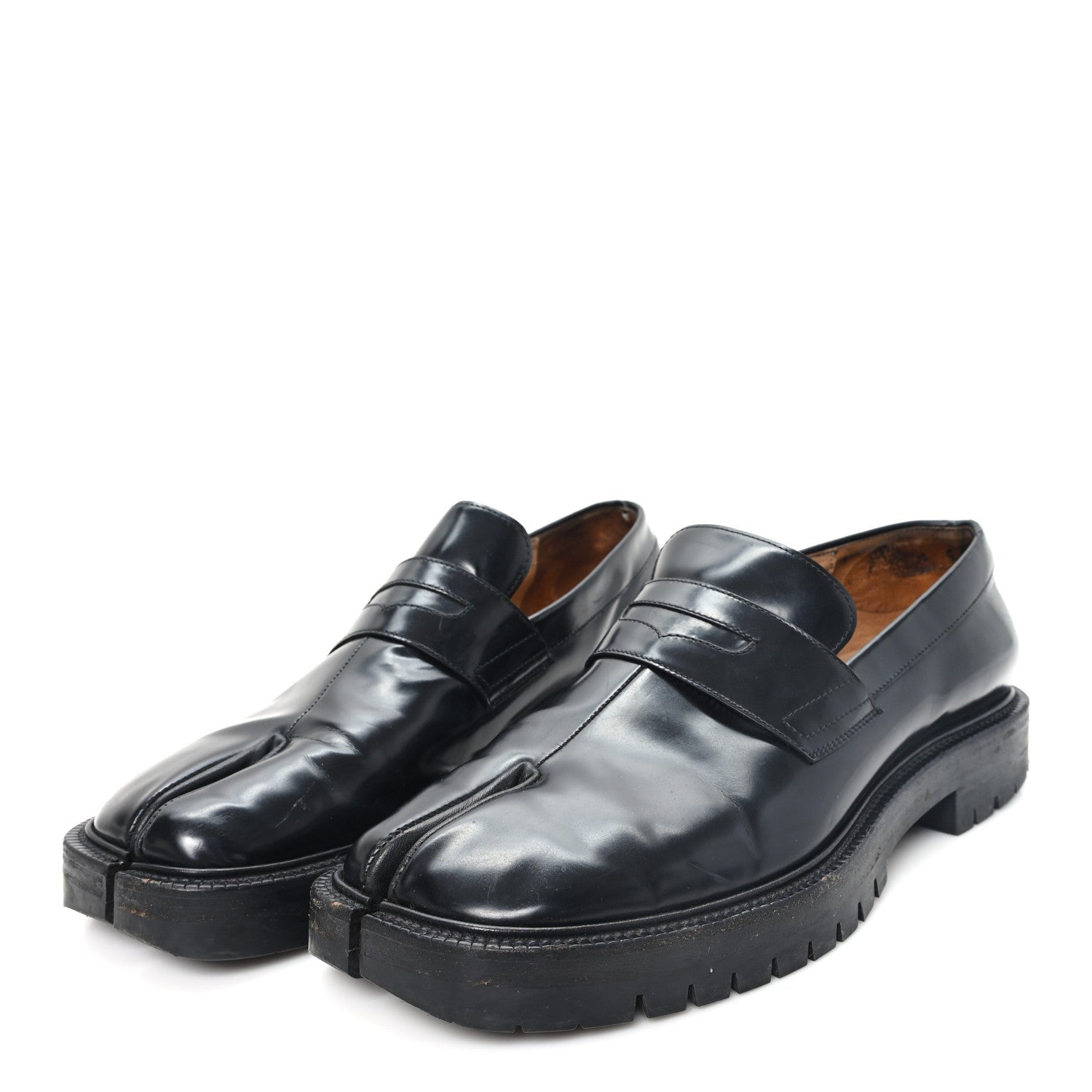 Maison Margiela Brushed Calfskin Tabi Mens Loafers 44 Black 4 of 10