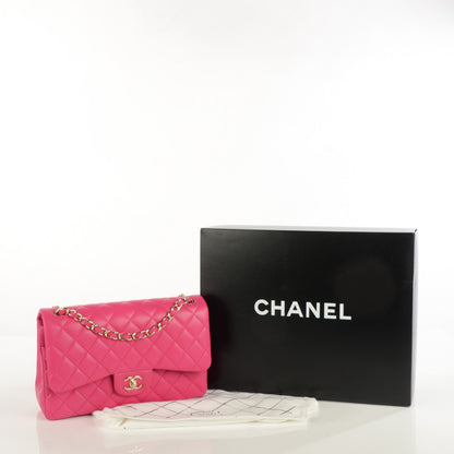 Chanel Lambskin Quilted Jumbo Double Flap Fuchsia 4 of 9