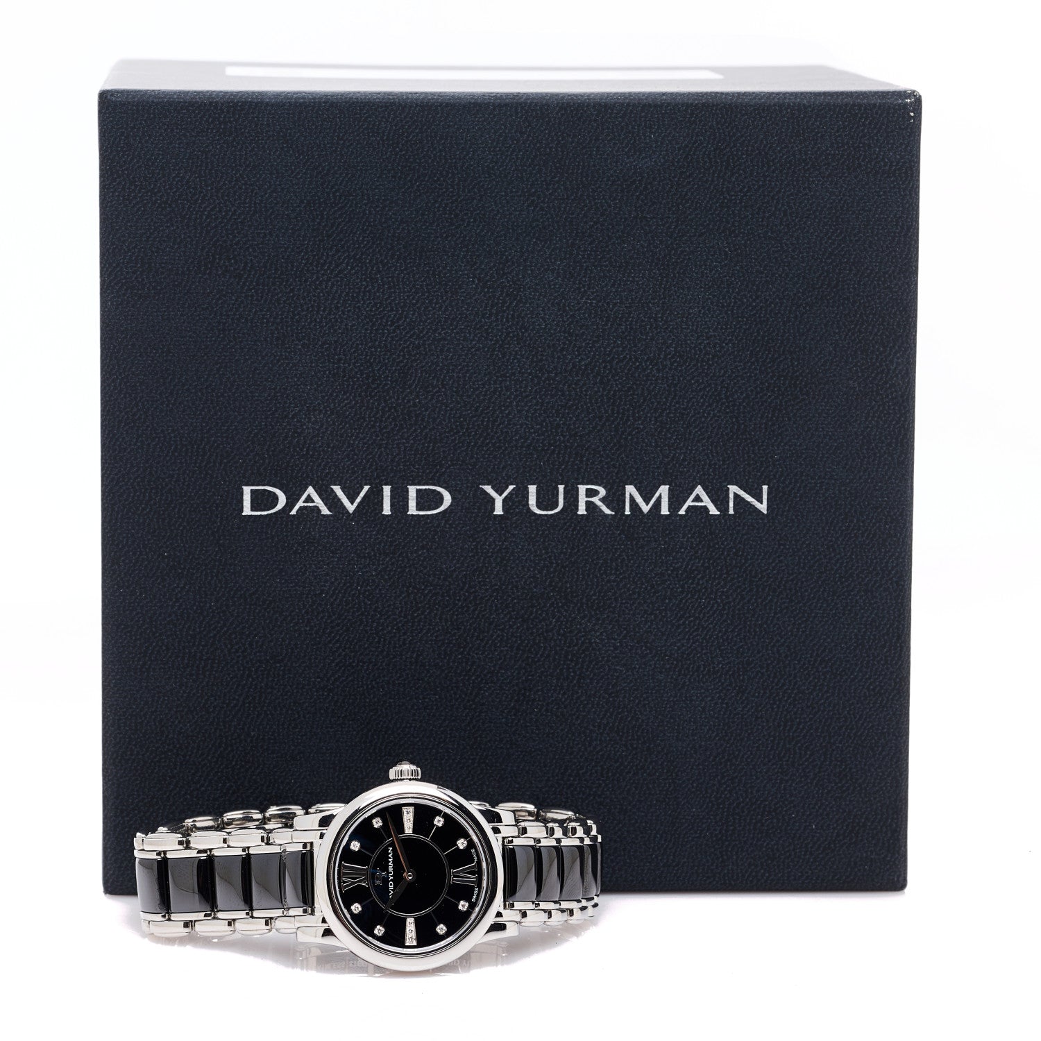 David Yurman Stainless Steel Ceramic Diamond 30mm Classic Quartz Watch Black 5 of 5