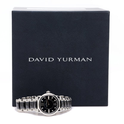 David Yurman Stainless Steel Ceramic Diamond 30mm Classic Quartz Watch Black 5 of 5