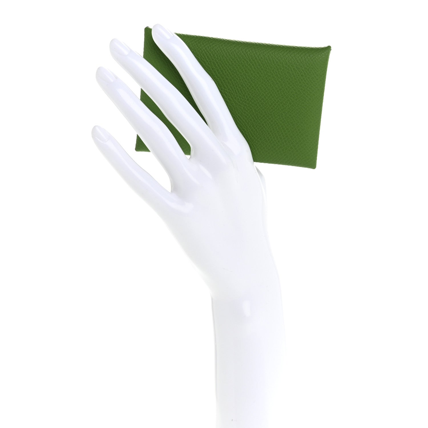 Hermes Epsom Verso Calvi Card Case Vert Yucca Celeste 2 of 8
