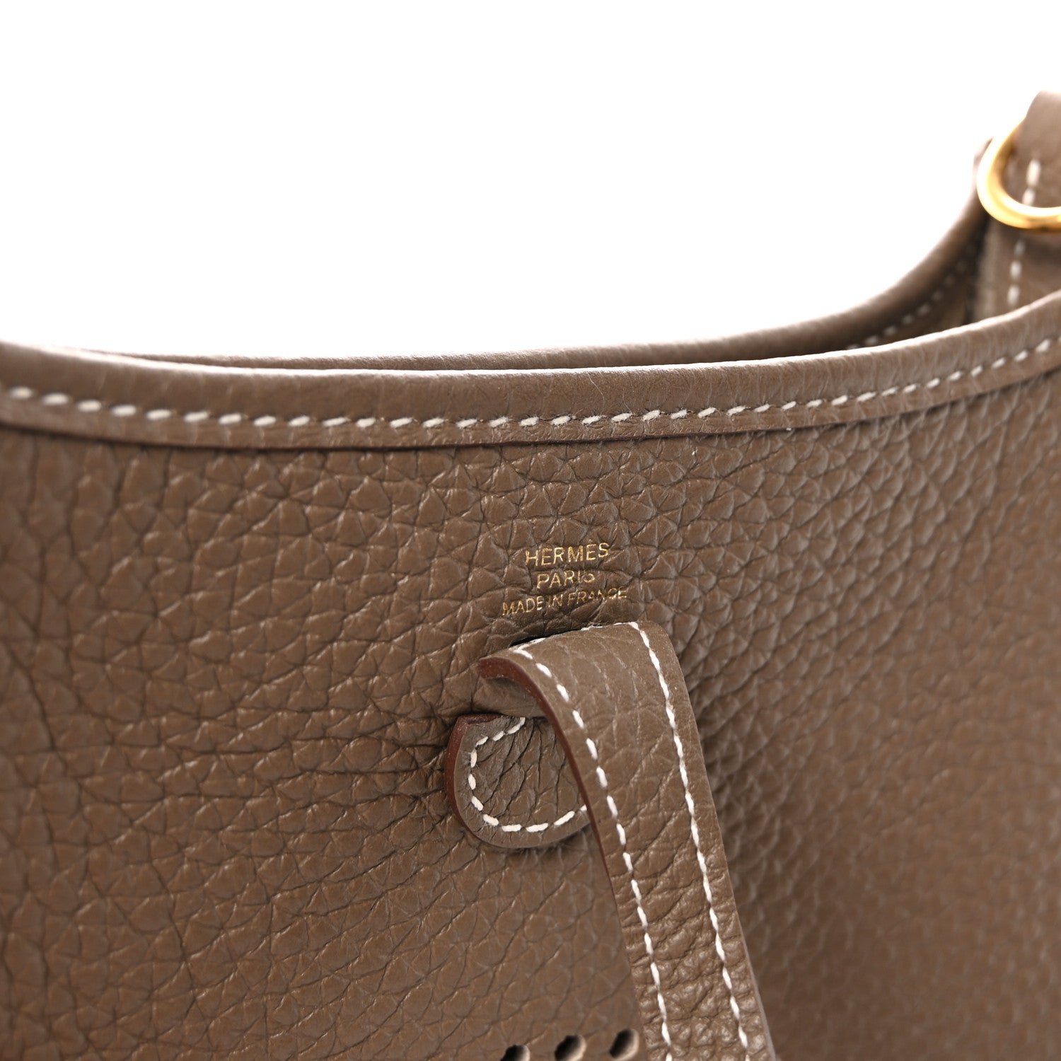 Hermes Taurillon Clemence Amazone Evelyne TPM Etoupe Bleu Indigo 5 of 8