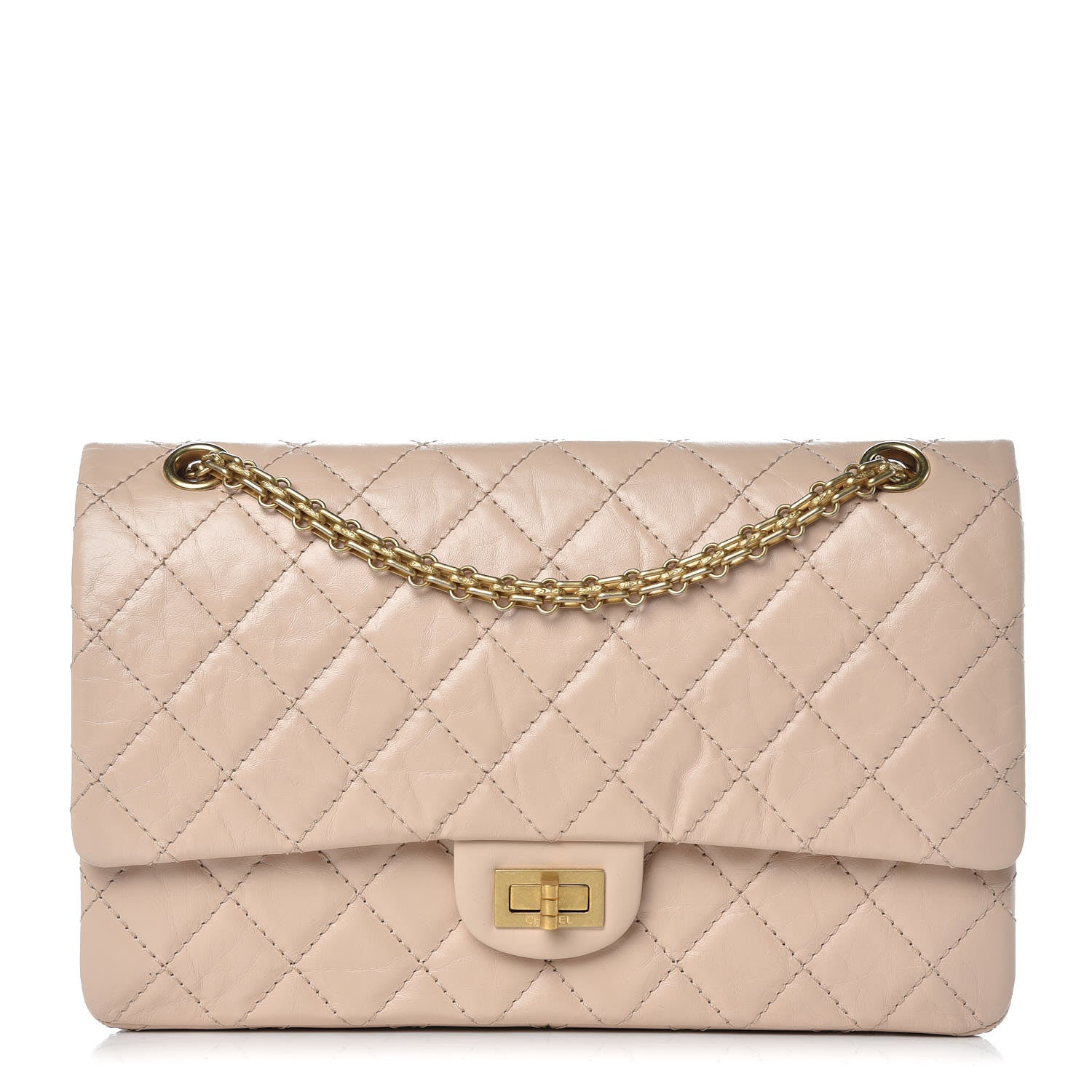Chanel Aged Calfskin Quilted 2.55 Reissue 226 Flap Light Beige 1 of 10