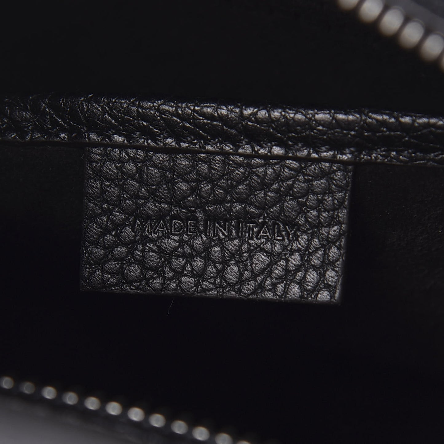 Drummed Calfskin Nano Luggage Black