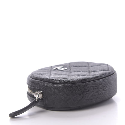 Chanel Caviar Quilted Zip Around Classic Coin Purse Black 4 of 9