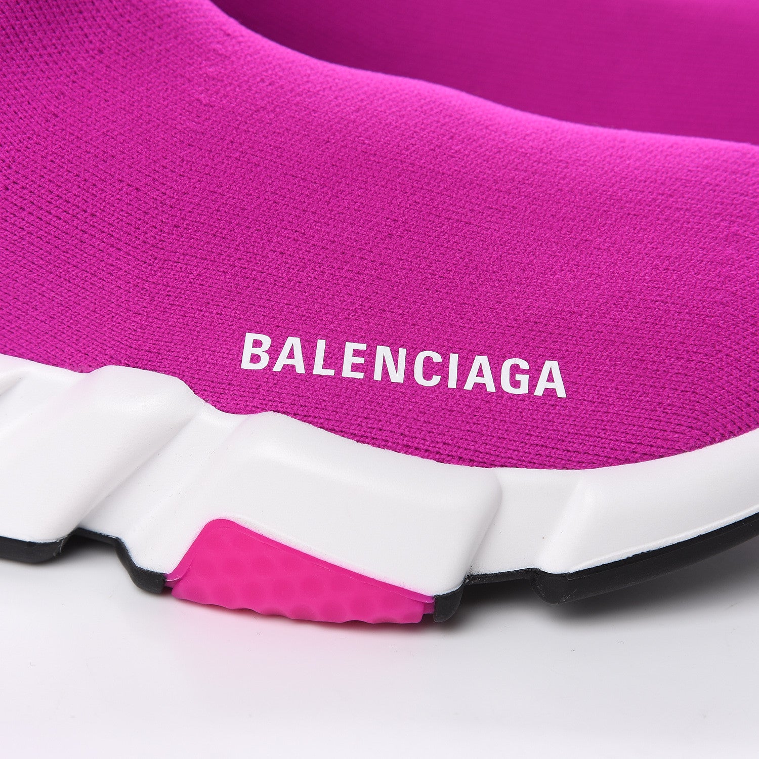 Balenciaga Neoprene Knit Womens Speed Sneakers 37 Fuchsia 6 of 8
