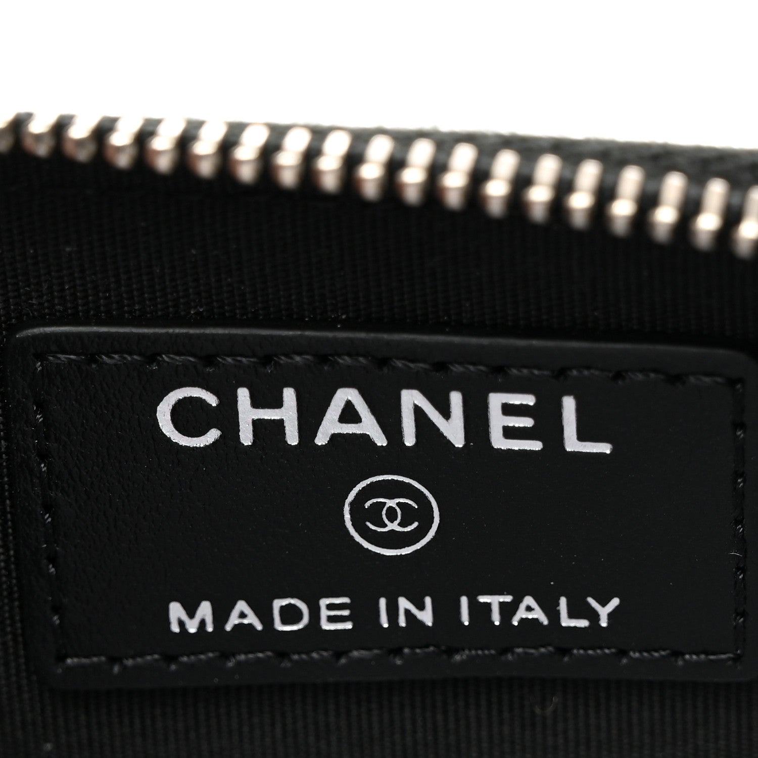 Chanel Caviar Camellia Embossed Zip Coin Purse Black 6 of 8