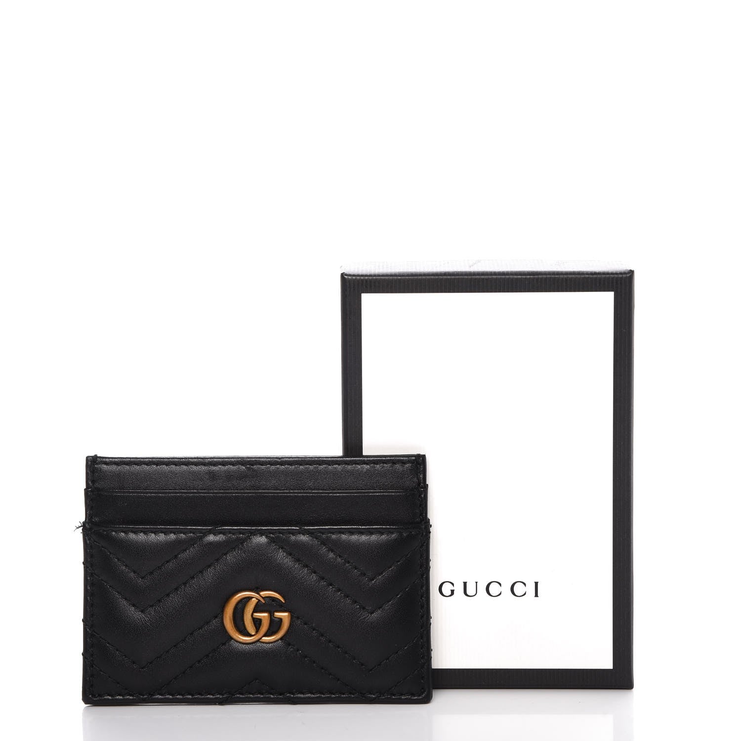 Gucci Calfskin Matelasse GG Marmont Card Holder Black 8 of 8
