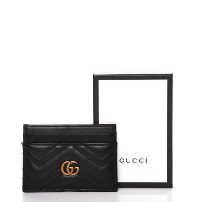 Gucci Calfskin Matelasse GG Marmont Card Holder Black 8 of 8