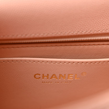 Chanel Caviar Quilted Mini Retro Twist Top Handle Flap Light Pink 6 of 12