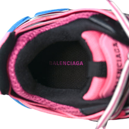 Balenciaga Mesh Nylon Metallic Fabric Womens Track Sneakers 38 Pink Blue 6 of 6