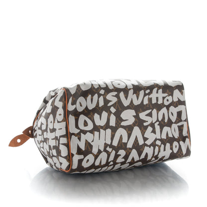 Louis Vuitton Monogram Graffiti Speedy 30 Silver 4 of 11