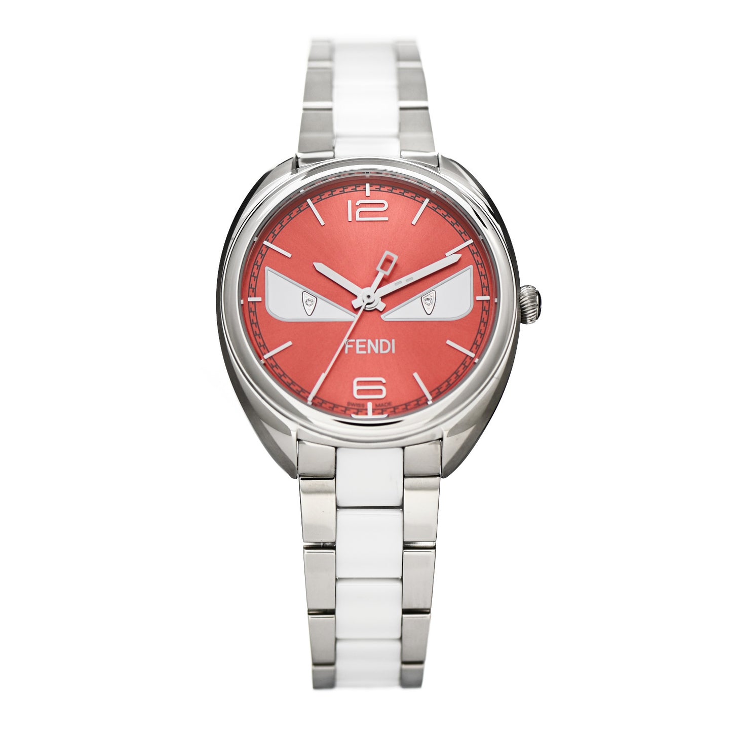 Stainless Steel Ceramic Diamond 34mm Momento Bugs Quartz Watch Orange