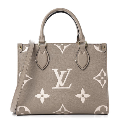 Louis Vuitton Empreinte Monogram Giant Onthego PM Tourterelle Creme 1 of 10