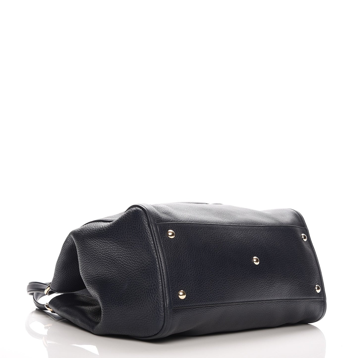 Pebbled Calfskin Medium Soho Shoulder Bag Blue
