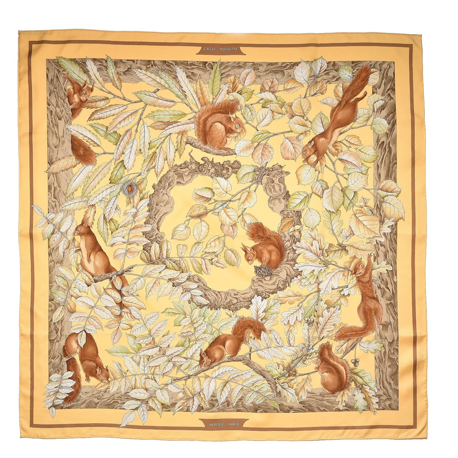 Hermes Silk Casse Noisette Scarf 90 1 of 6