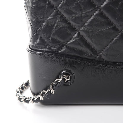 Chanel Aged Calfskin Quilted Gabrielle Backpack Black 13 of 14