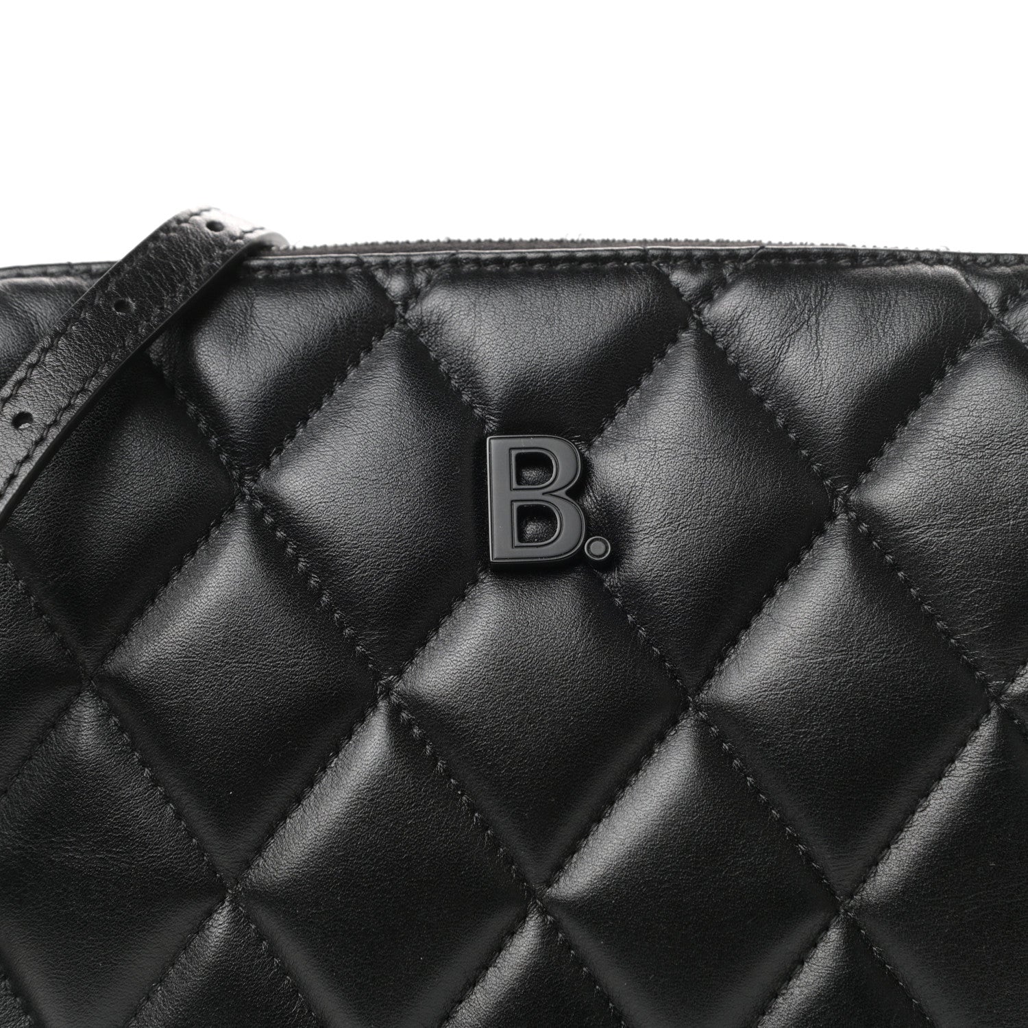 Balenciaga Nappa Calfskin Quilted Touch B Camera Shoulder Bag Black 9 of 9