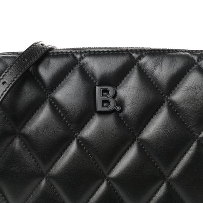 Balenciaga Nappa Calfskin Quilted Touch B Camera Shoulder Bag Black 9 of 9