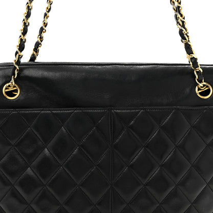 Chanel Lambskin Quilted Shoulder Bag Black 8 of 10