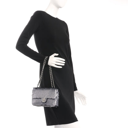 Chanel Sequin Paillette Small Flap Grey 3 of 9