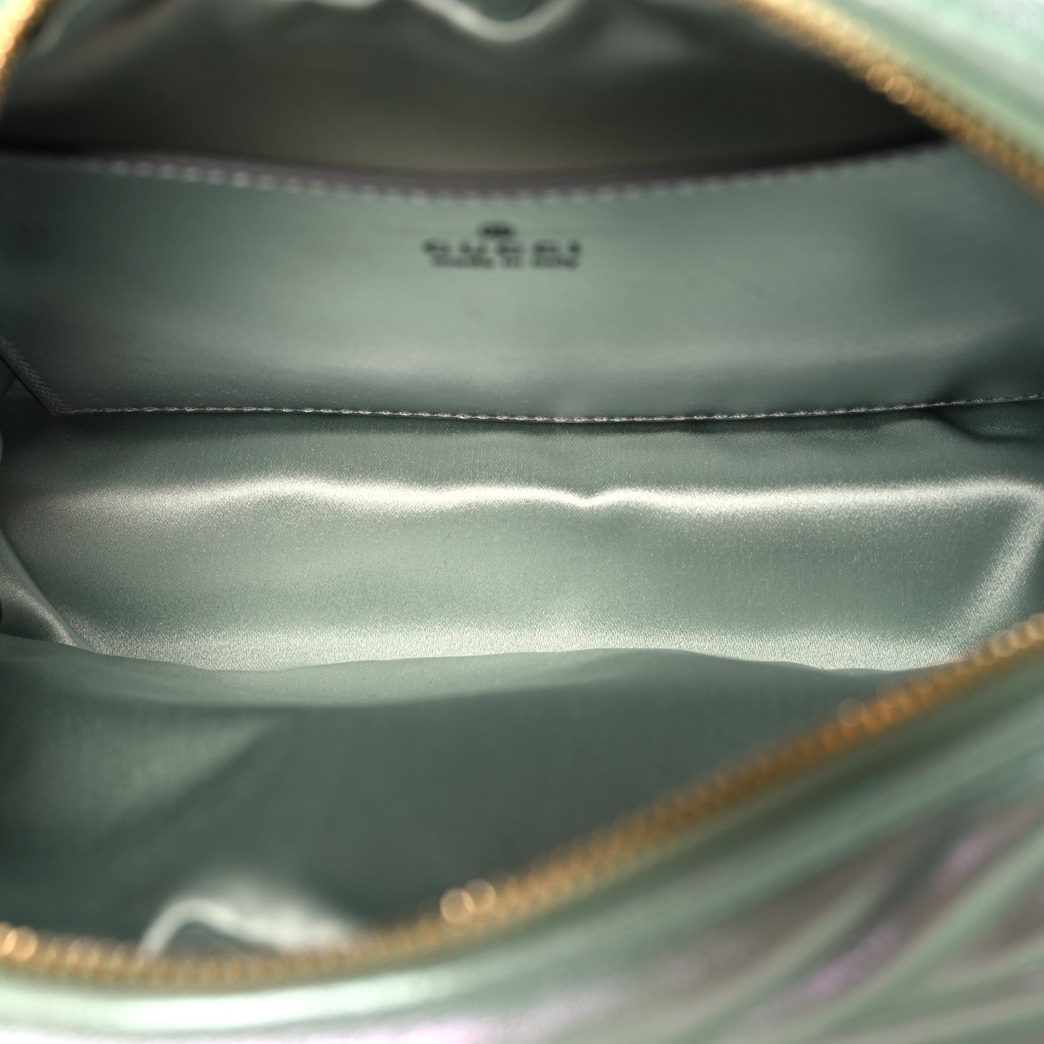 Gucci Iridescent Nappa Chevron Matelasse Small GG Marmont Chain Shoulder Bag Iridescent Salvy Green 5 of 10