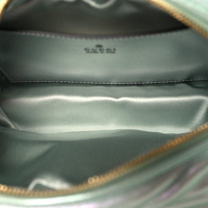Gucci Iridescent Nappa Chevron Matelasse Small GG Marmont Chain Shoulder Bag Iridescent Salvy Green 5 of 10