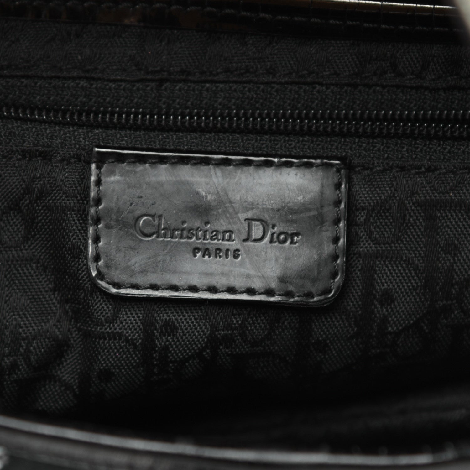 Christian Dior Canvas Floral Saddle Bag Black 9 of 16
