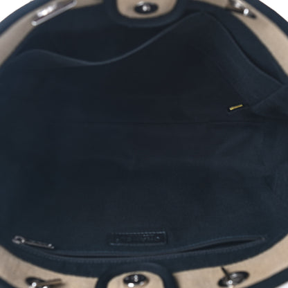 Chanel Canvas Small Deauville Tote Beige Black 5 of 9