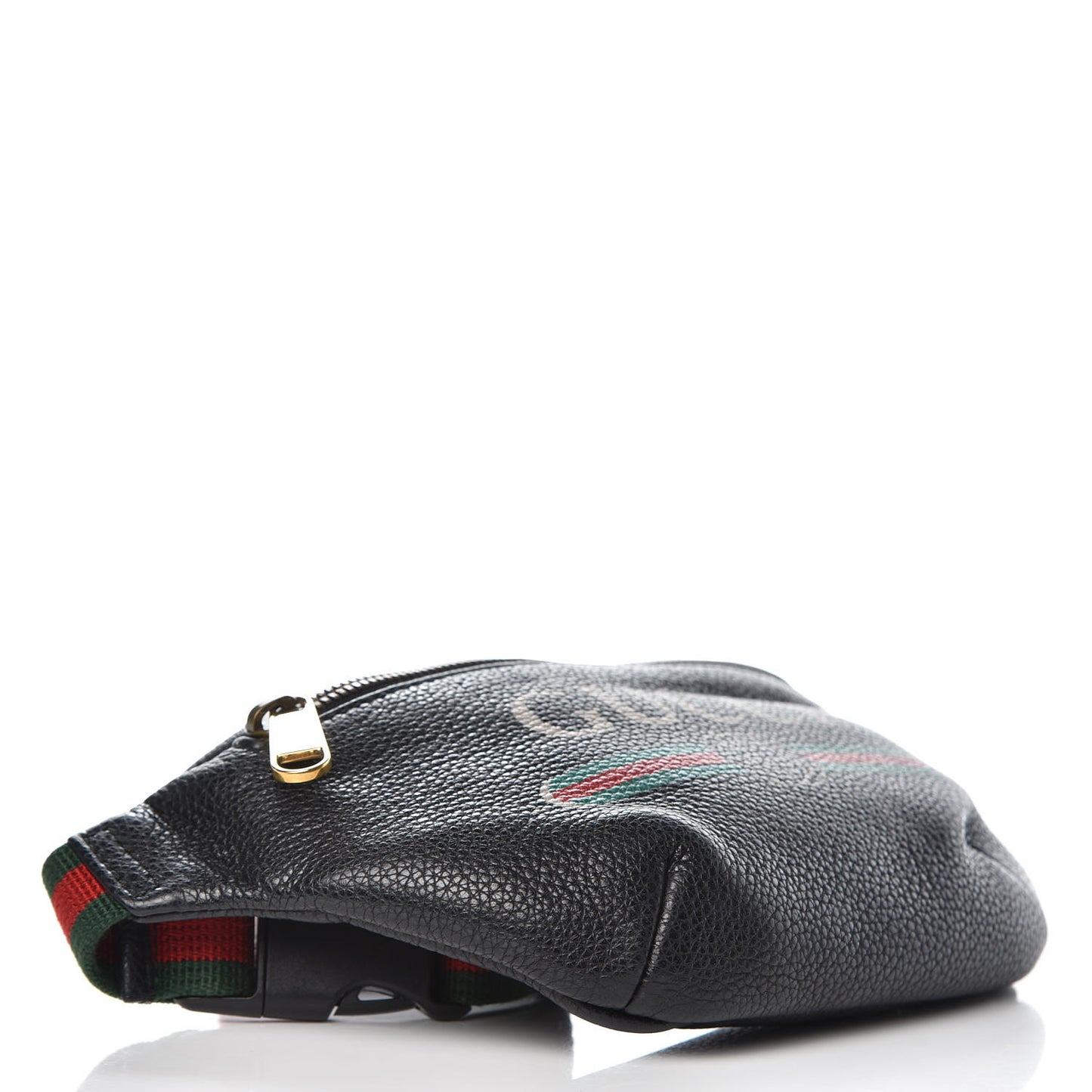 Grained Calfskin Small Logo Belt Bag Black