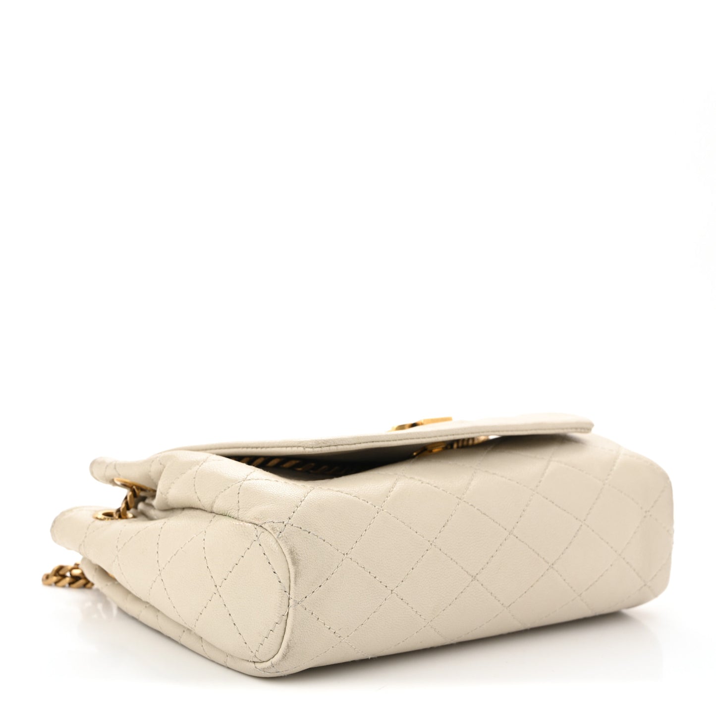 Lambskin Quilted Monogram Mini Nolita Crema Soft