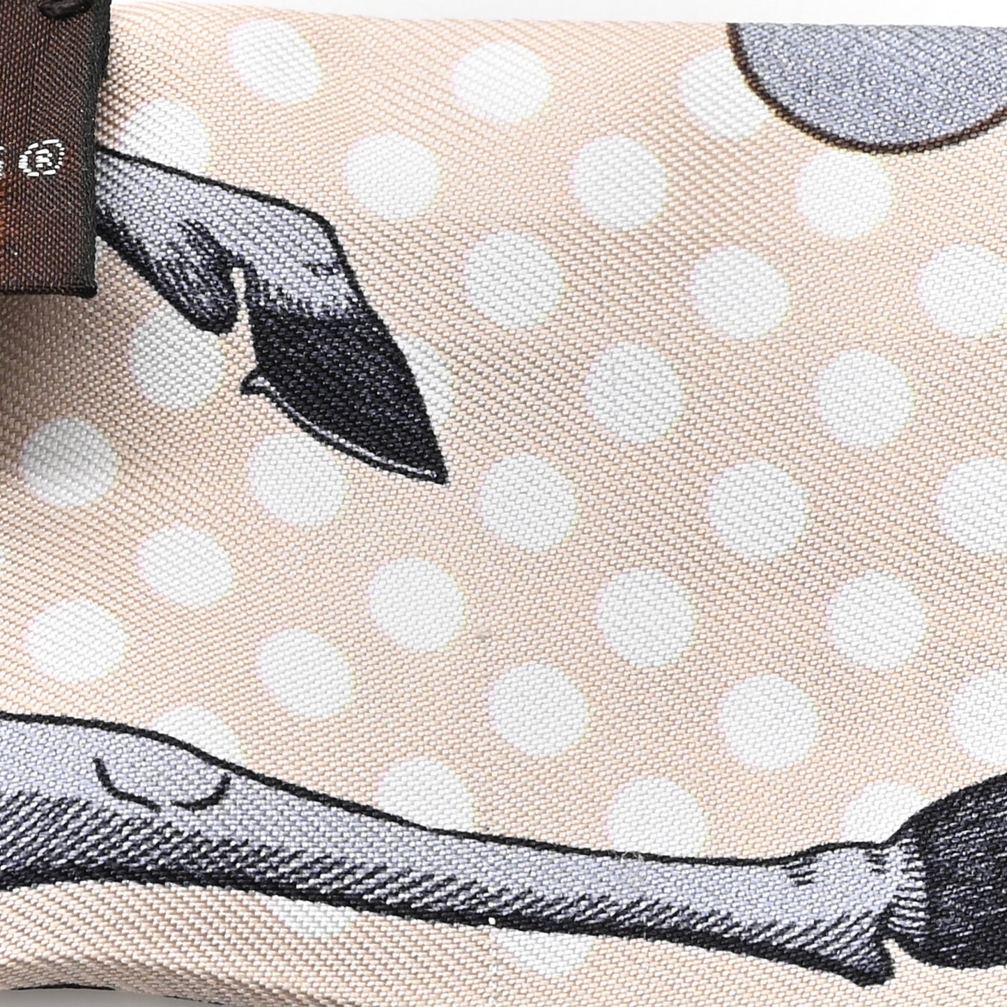 Silk Cavalier En Formes Twilly Beige Gris Terraco