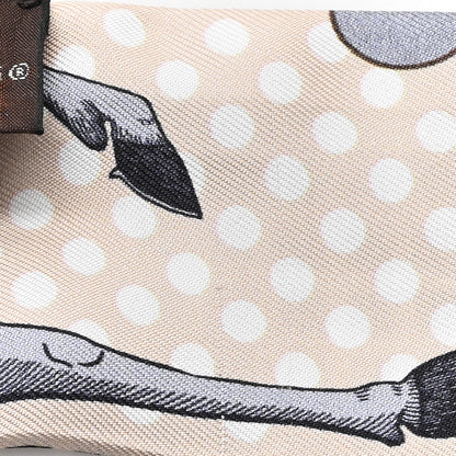 Hermes Silk Cavalier En Formes Twilly Beige Gris Terraco 4 of 4