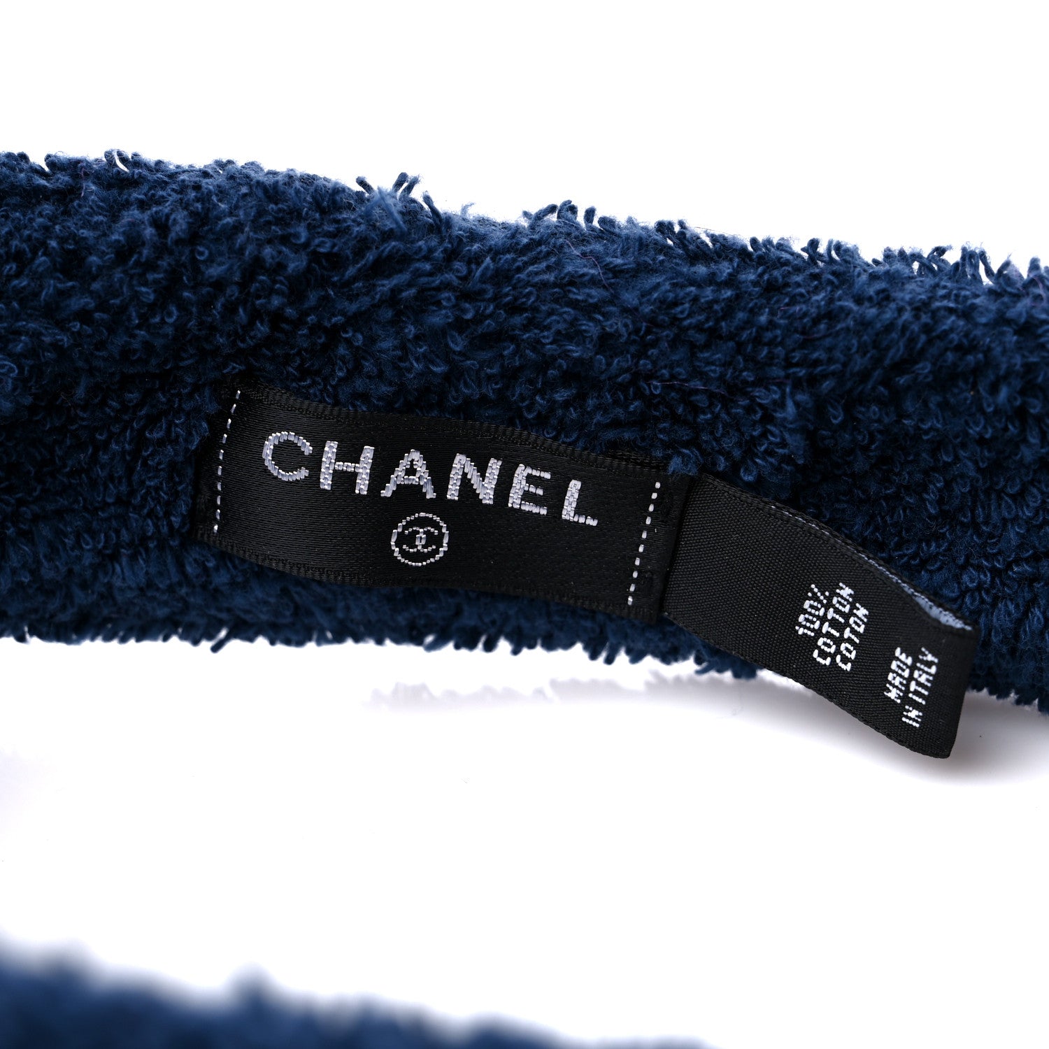 Chanel Cotton Terrycloth CC Visor Blue 7 of 7