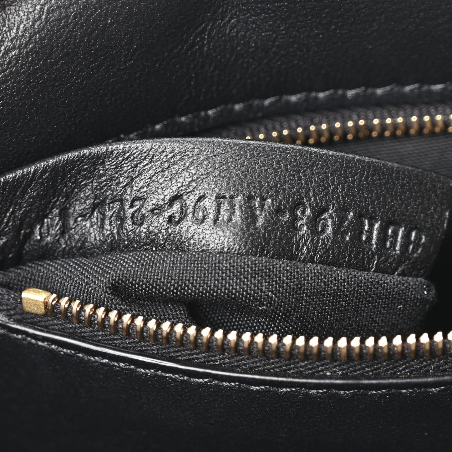 Nappa Small FF Embossed Midi Chain Baguette Black