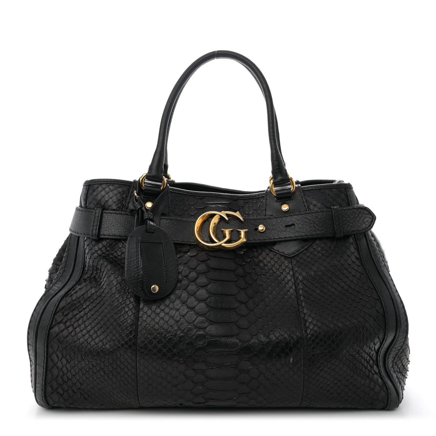 Gucci Snakeskin Large GG Running Tote Black 1 of 16