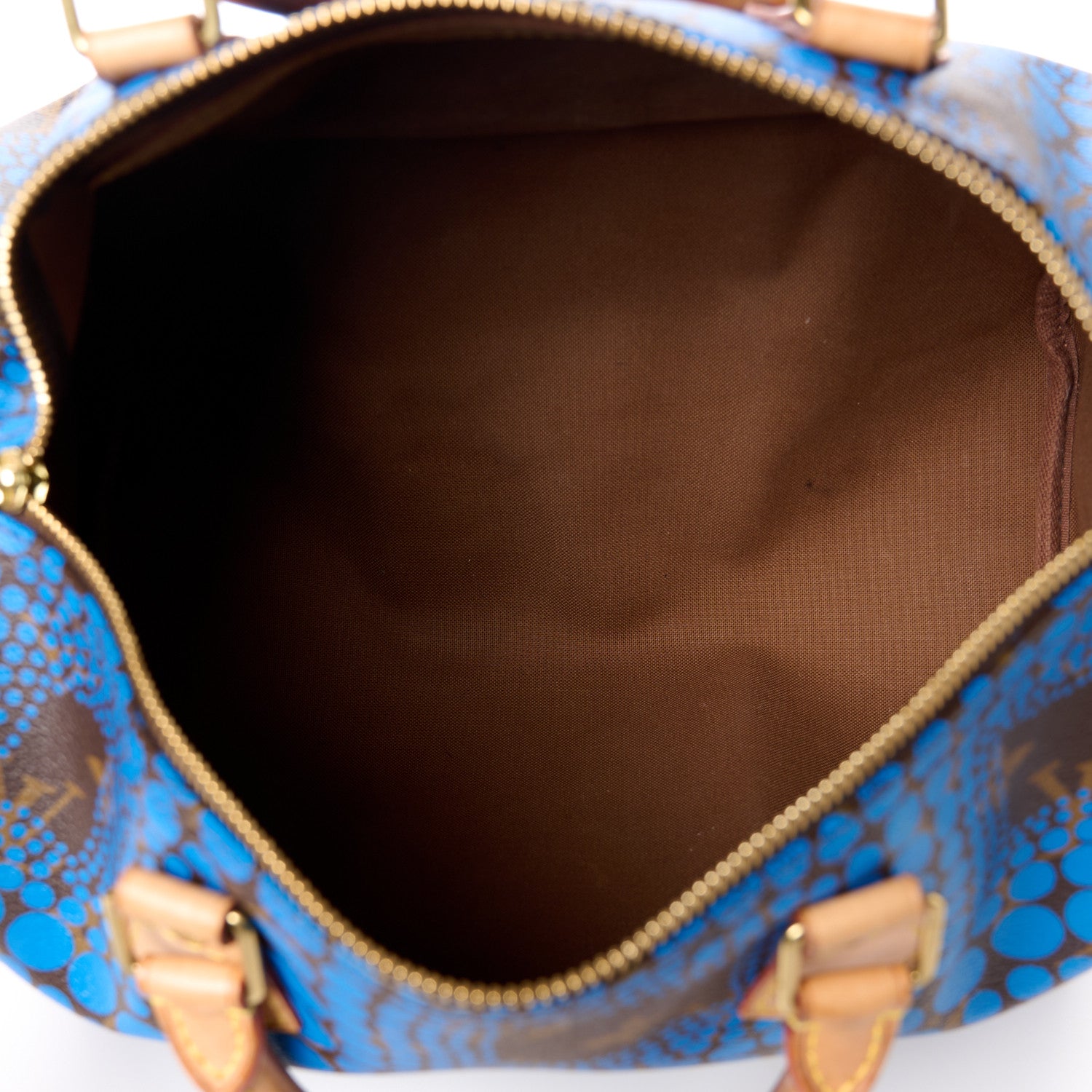 Louis Vuitton Monogram Kusama Town Speedy 30 Blue 5 of 14