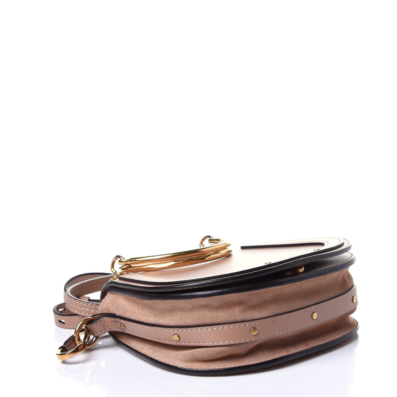 Chloe Calfskin Suede Small Nile Bracelet Bag Biscotti Beige 4 of 13