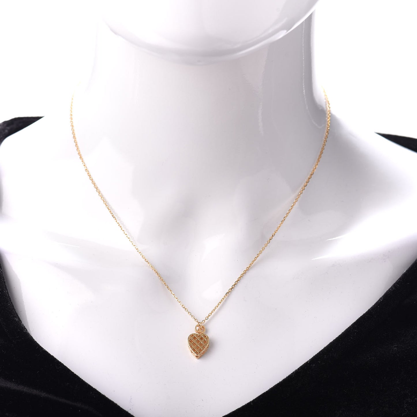 18K Yellow Gold Diamantissima Heart Pendant Necklace