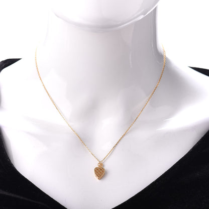 Gucci 18K Yellow Gold Diamantissima Heart Pendant Necklace 2 of 4