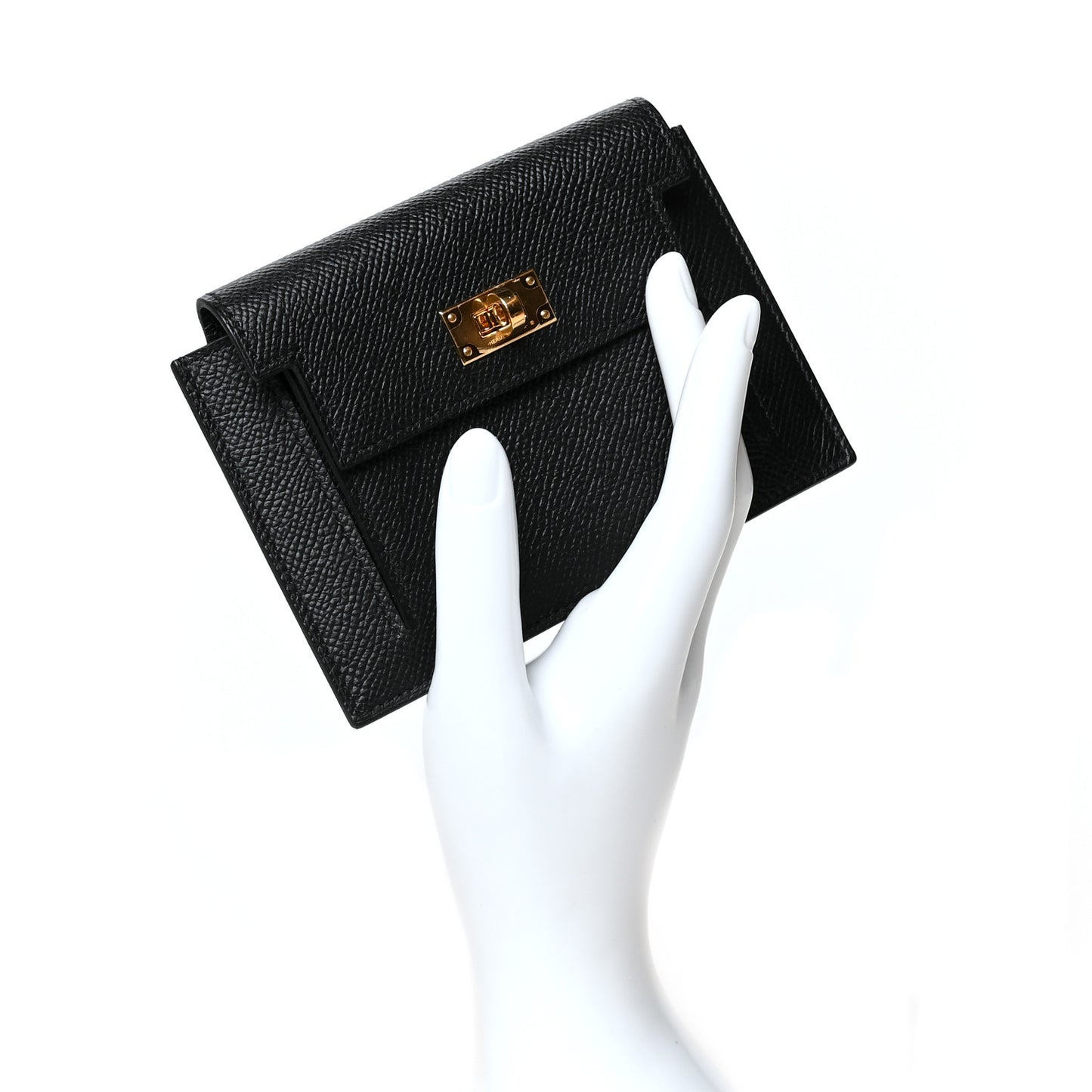 Epsom Kelly Pocket Compact Wallet Black