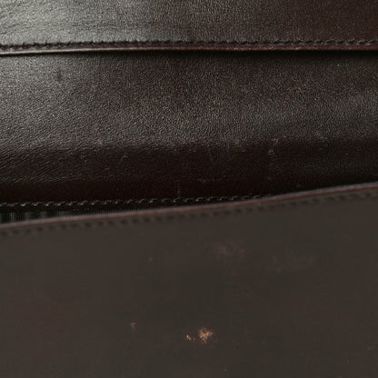 Gucci Guccissima Margaux Calfskin Metal Bar Continental Flap Wallet Chocolate 15 of 23