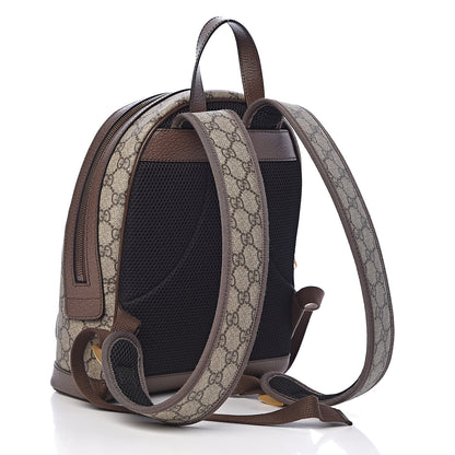 Gucci GG Supreme Monogram Calfskin Web Small Ophidia Day Backpack Beige Ebony New Acero 3 of 10